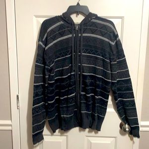 Black and grey Zip up Hoodie